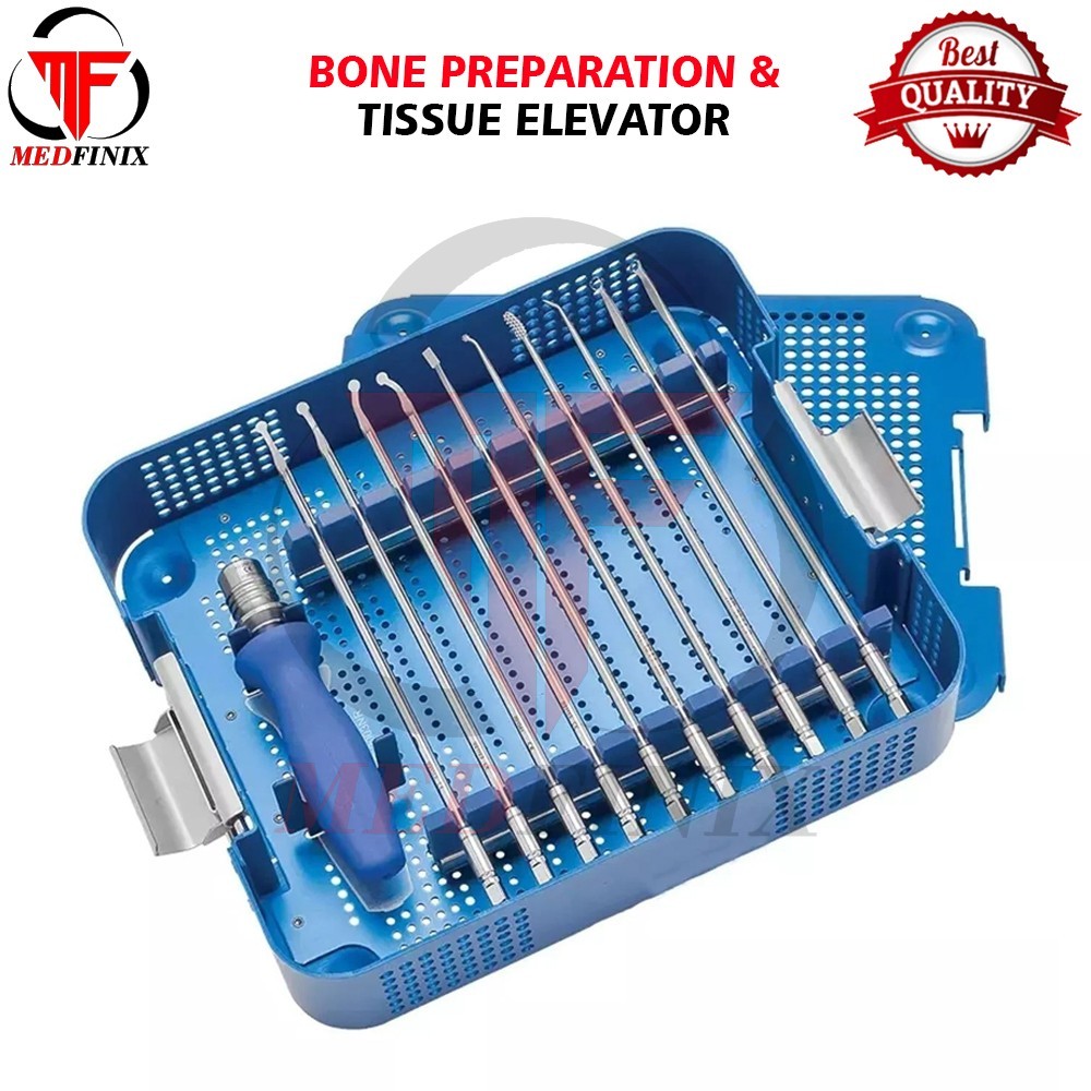 Bone Preparation and Tissue Elevator System Orthopedic Instrument Set