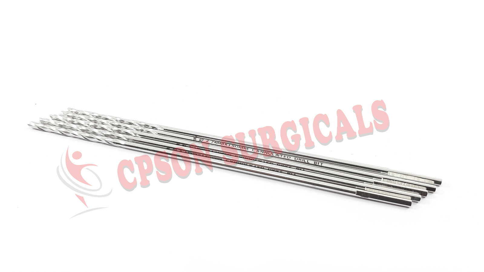 Cannulated Drill Bit 2.7mm Length 150mm Lot of 5 pcs SS Veterinary