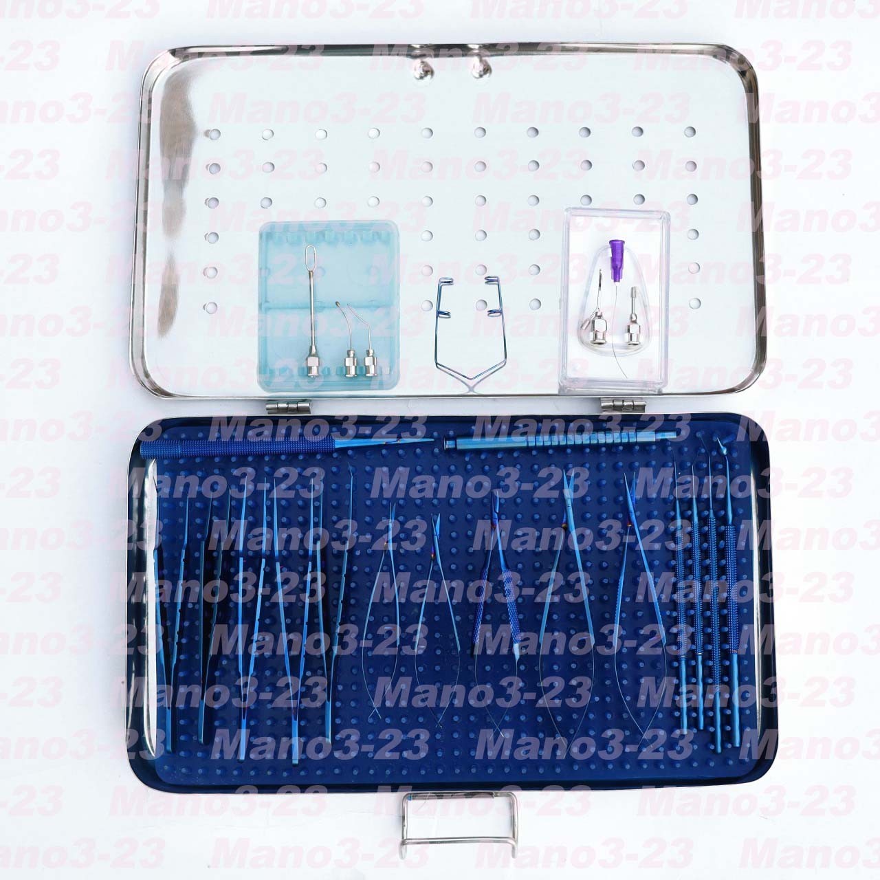 Cataract Surgery Phaco Eye Instruments Set of 21 Pcs Titanium Coated with Box
