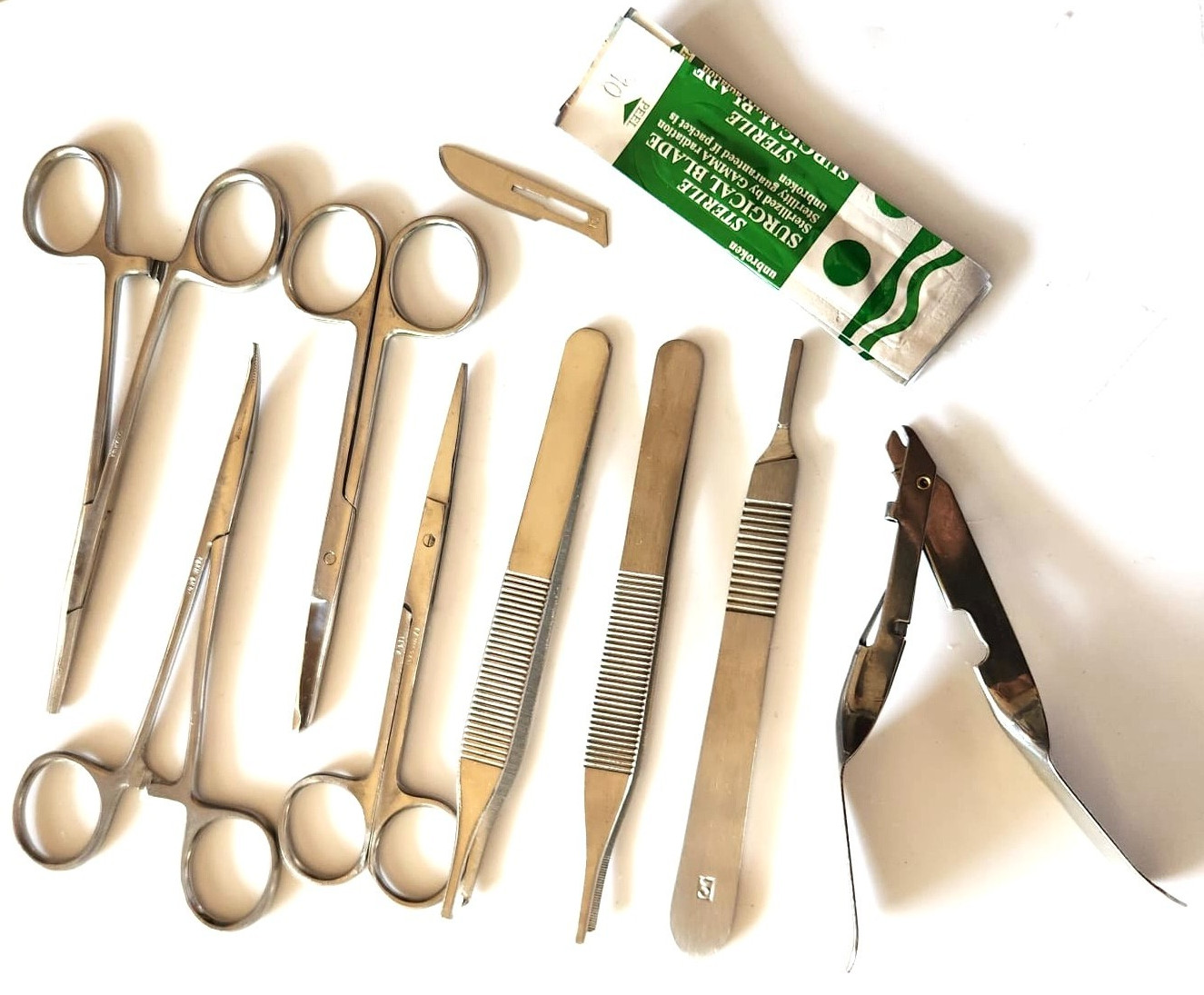8 Pcs Suture Laceration Medical Student Surgical Instruments Set Kit + Blade #10