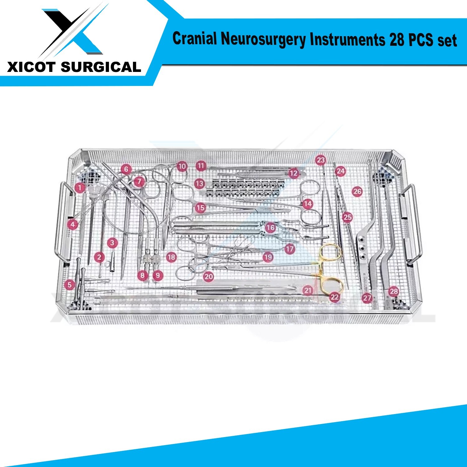 Cranial Neurosurgery Instruments 28 PCS set
