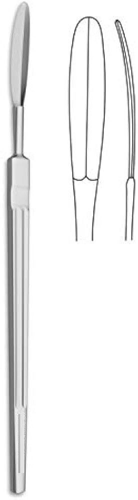 Fomon Nasal Knife, 5.5″, Curved Double Edge Blade, Blunt Tip, Premium