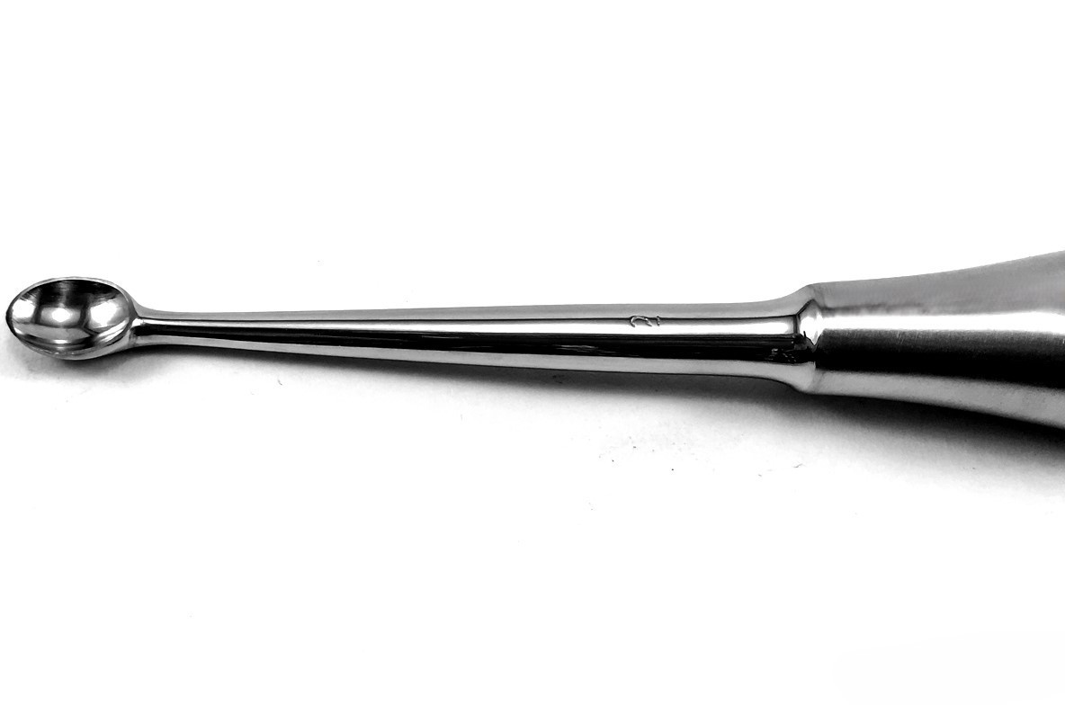 Volkmann bone curette 8×10 mm sharp spoon Fig. 2 dental tissue surgery 17 cm