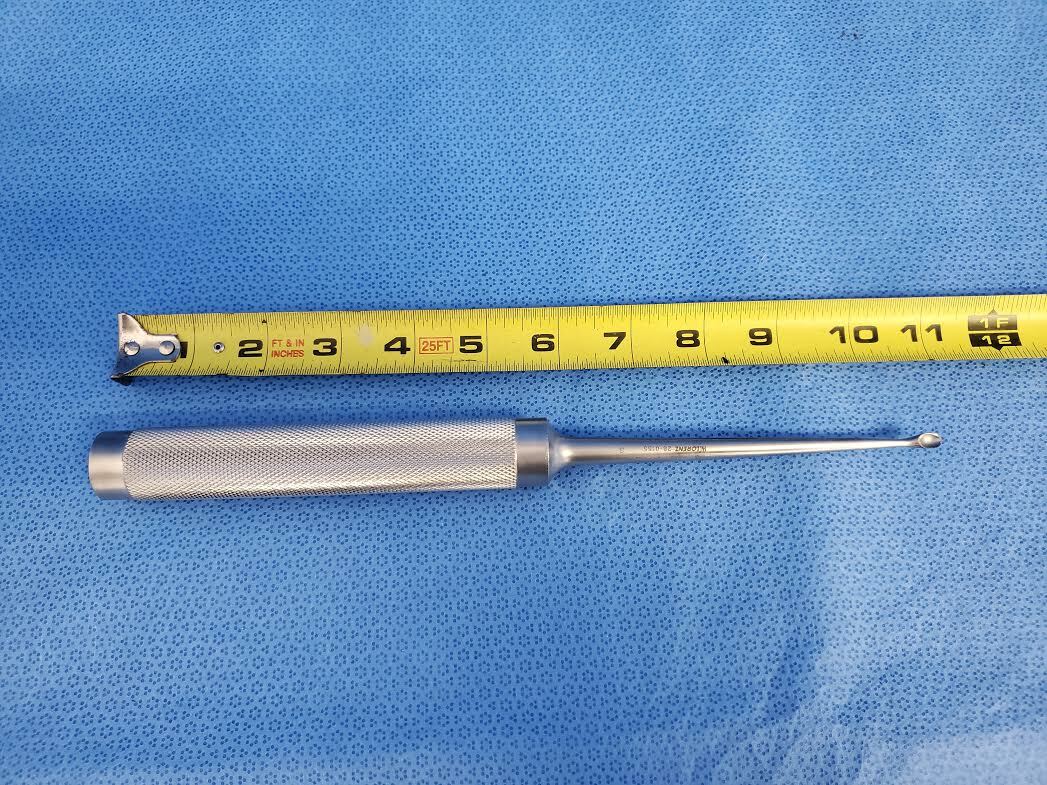 W. Lorenz 28-0155 Surgical 11″ Cobb Spinal Curette 9mm Tip Orthopedics