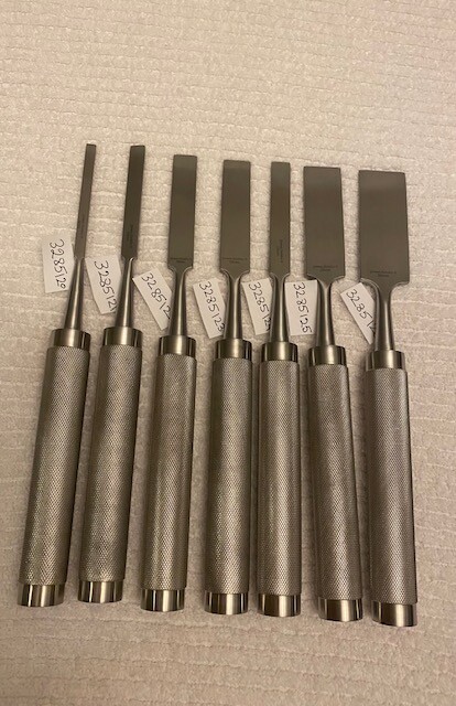 7 PCS SET COBB OSTEOTOME 11″ STRAIGHT — 6,10,16,19,13,25,32 MM WIDE