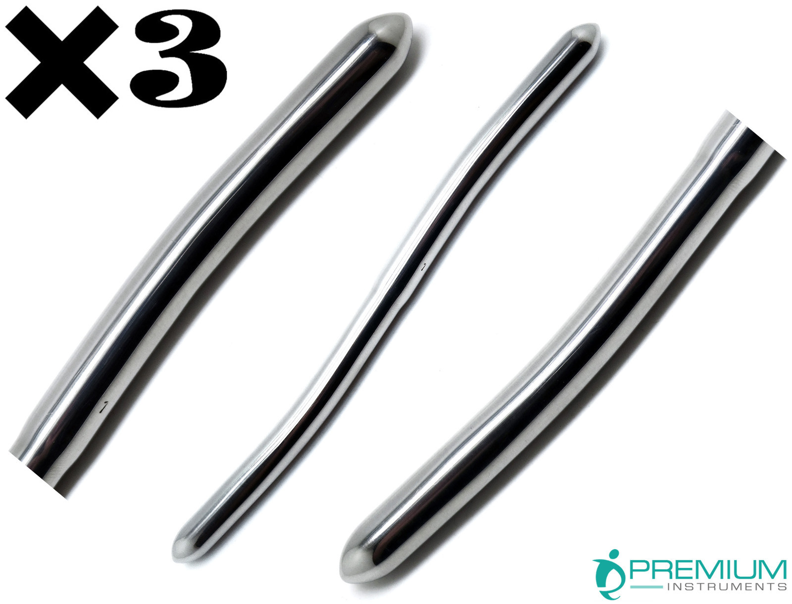 3 Pcs Gynecology Surgical Hegar Uterine Dilators 11mm/12mm UPGRADED Instruments