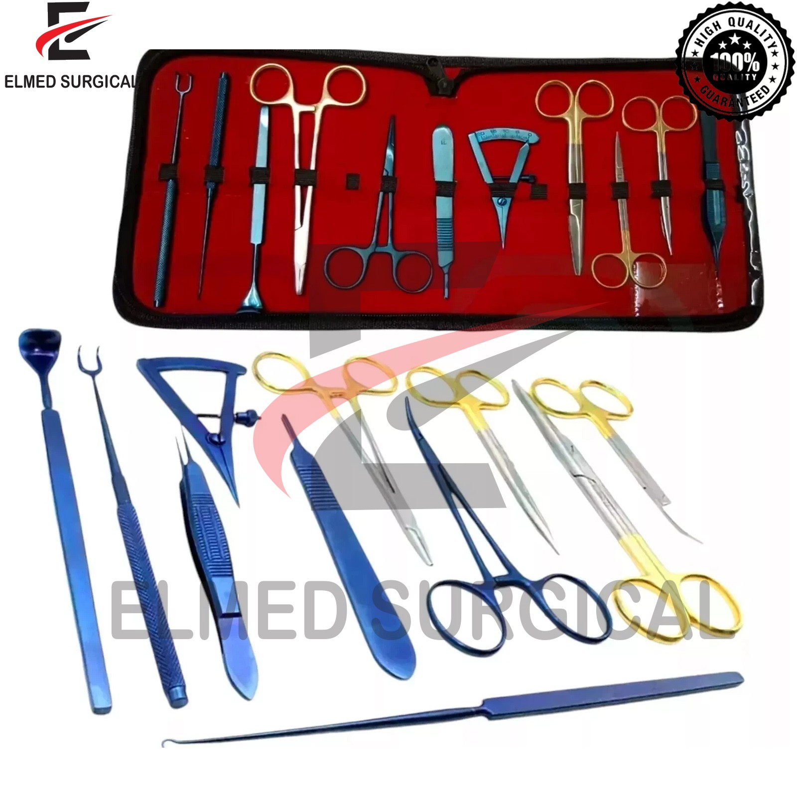 Blepharoplasty Kit,Plastic Surgery High Quality Instruments Kit Set of 11 PCS