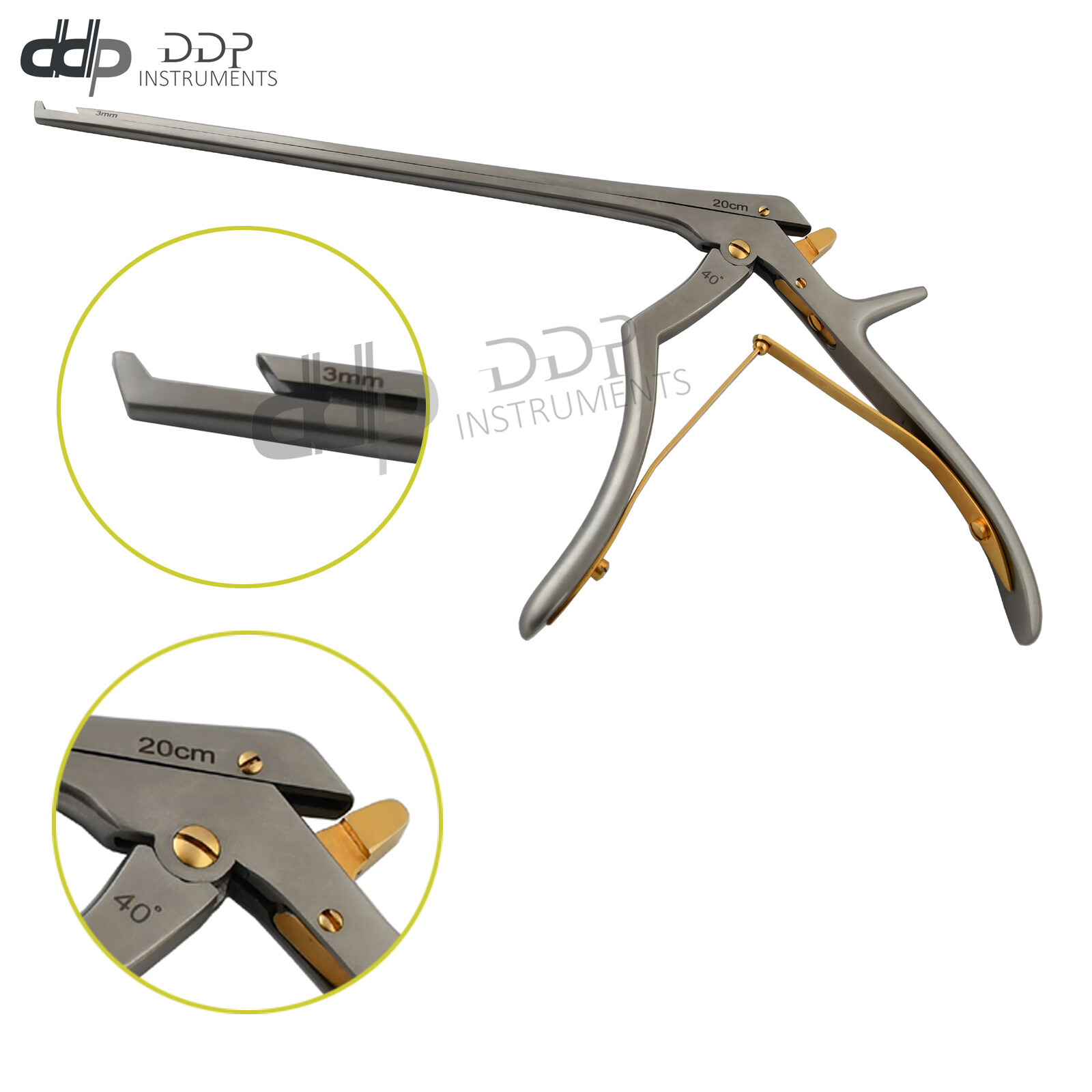 Kerrison Cervical Rongeurs 20 cm Shaft 3mm Upward 40 Degree Orthopedic OP-045