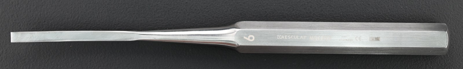 AESCULAP MB685R Hibbs Osteotome, Curved, 6mm Width, 245mm