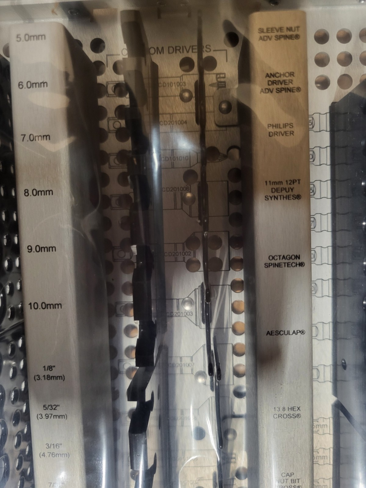 DEPUY SYNTHES Various Instrument Storage Tray Only No Tools NEW