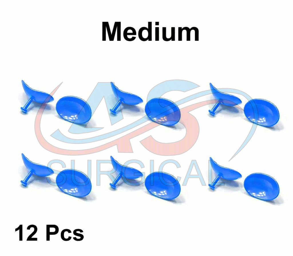 Corneal Eye Shield with Electro Coated Medium Size Laser Eye Protector 12 Pcs