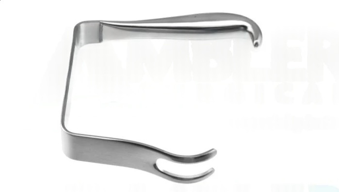 Bulk lot of 13 stainless steel surgical retractors, sold as medical surplus.