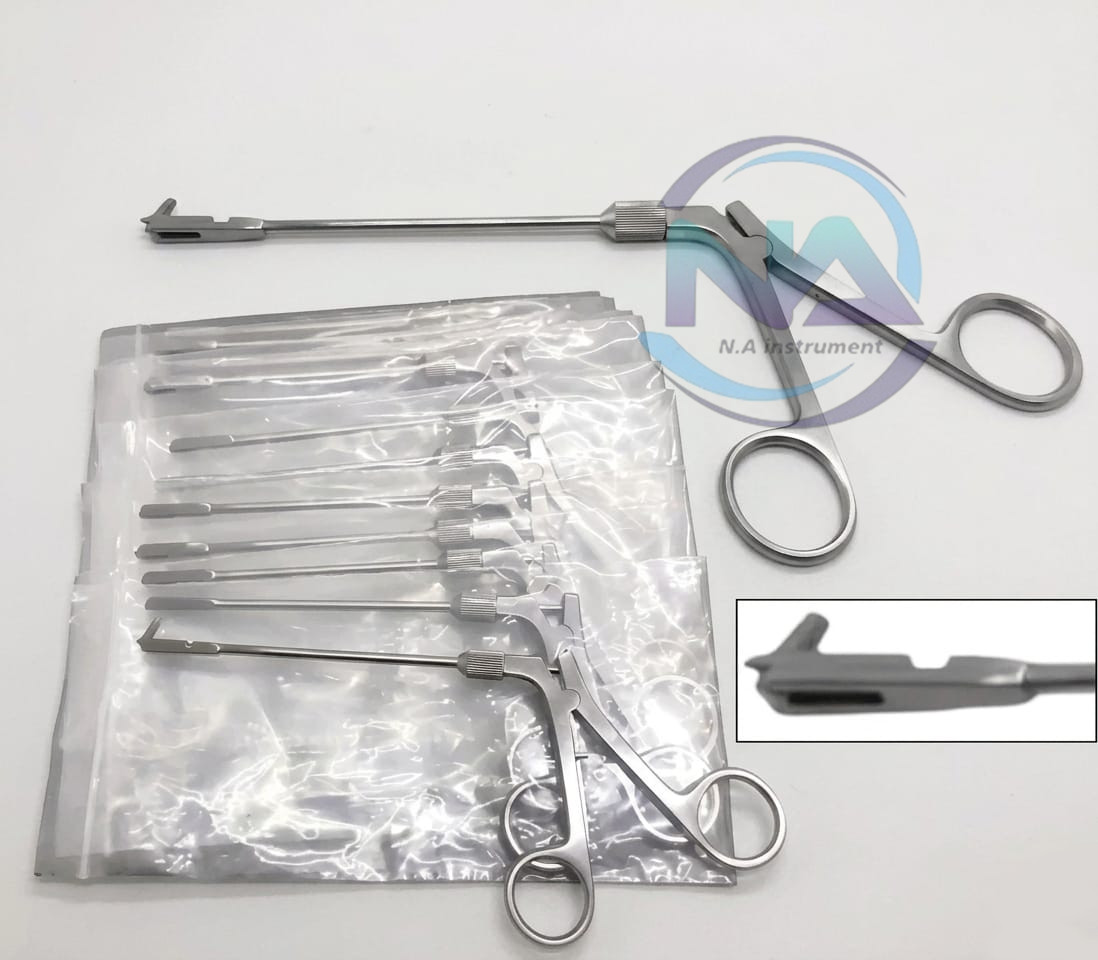 10xNasal Cutting Forceps Back Biting 360 Degree Rotatable 2mm Surgical Rongeur