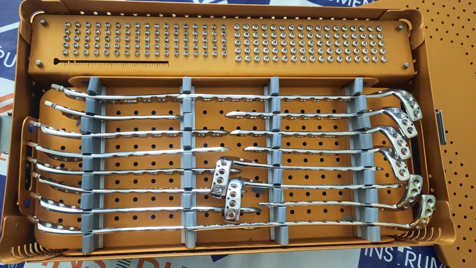 Locking Small Fragment Instrument set & Tibia 6,8, 10, 12 H plates & screw 211pc