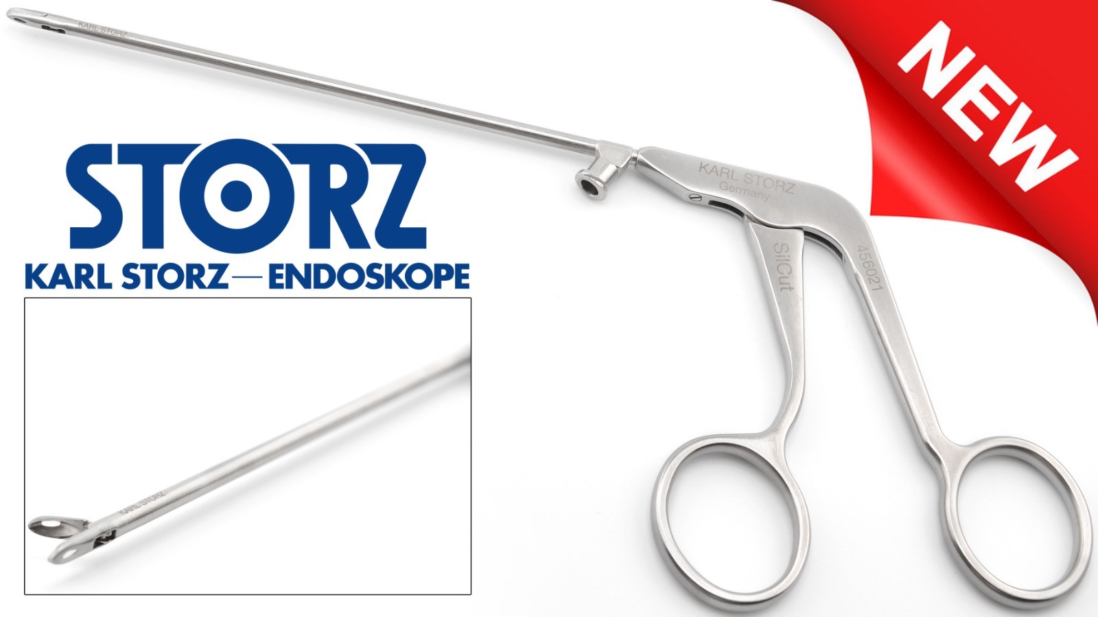 KARL STORZ 456021 SilCut Nasal Endoscopy Cutting grasping ENT Straight Forceps