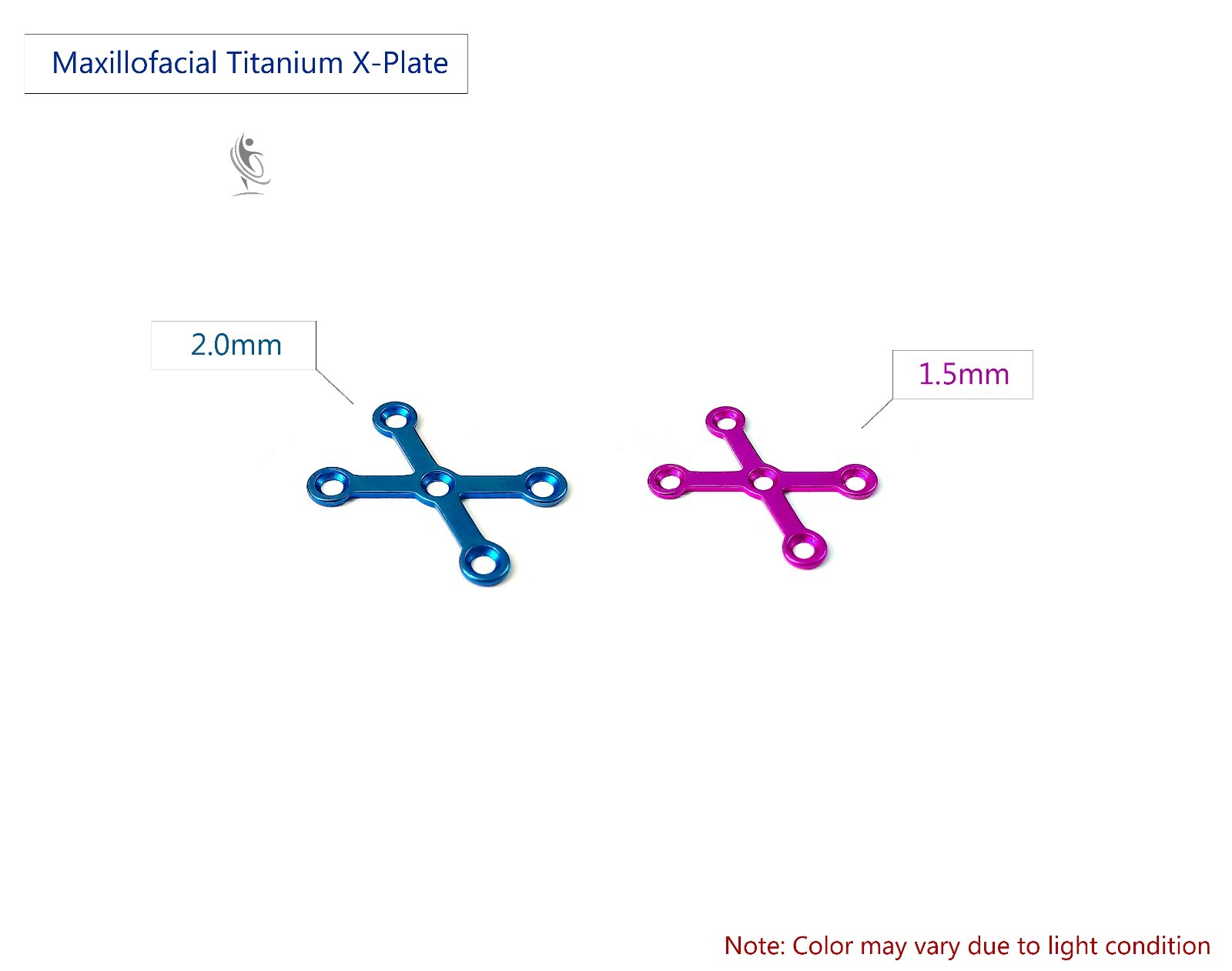 Maxillofacial X Plate lot of 5pcs with 30pcs screw veterinary