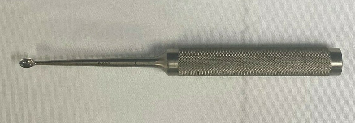 Millenium Surgical gS 51.5716 Cobb Bone Curette Oval Cup, 11″, Straight, Size 6