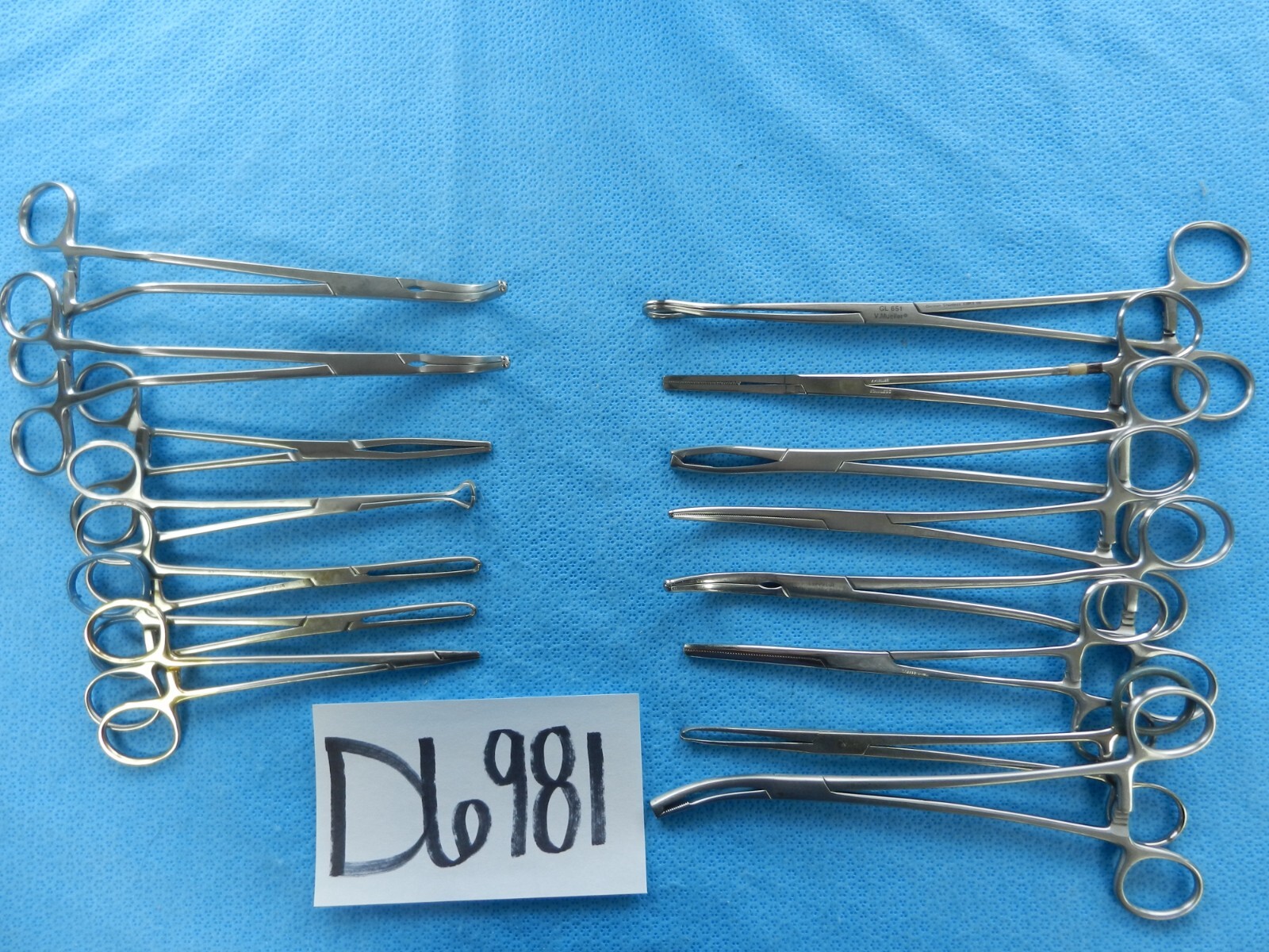 D6981 V. Mueller Codman ACMI Surgical Forceps Lot of 15 Approx. 15-25cm