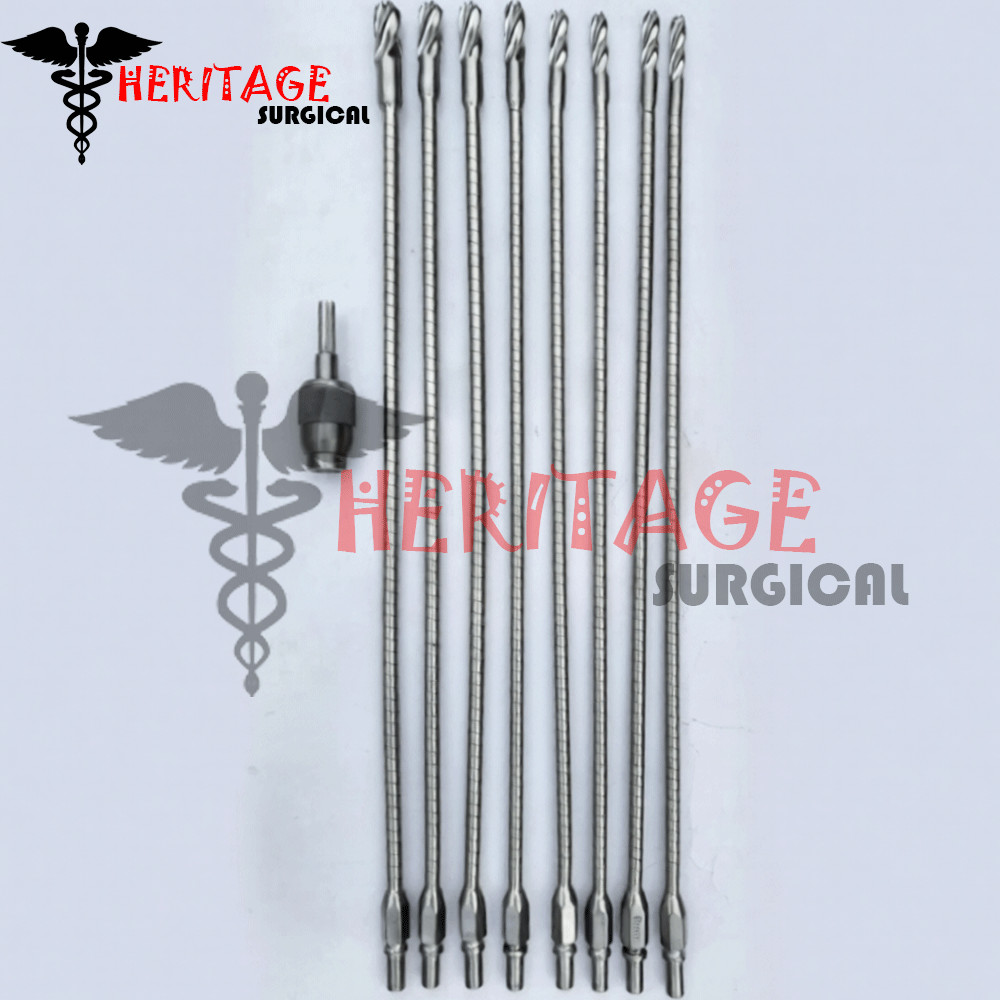 Flexible Reamer Surgical Instruments Set 9pcs Orthopedic Instruments