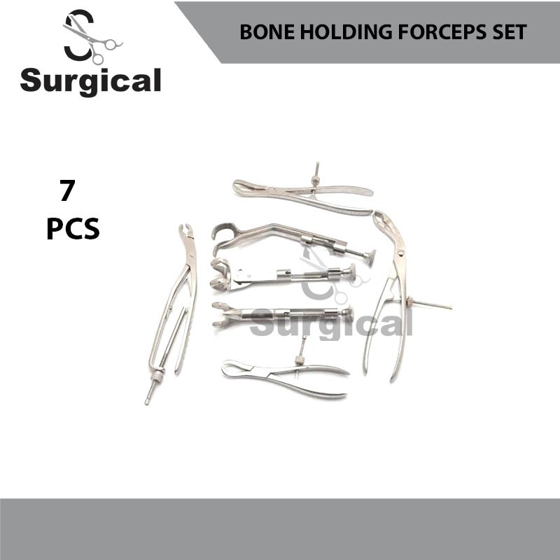 Bone Holding Forceps Set | 7 PCs | Orthopedic Surgical Instruments