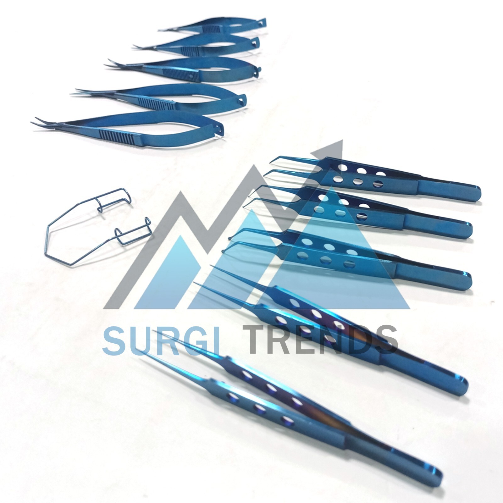 Eye Cataract Titanium Set 21 PCS Ophthalmic Surgical Instruments Set With Box