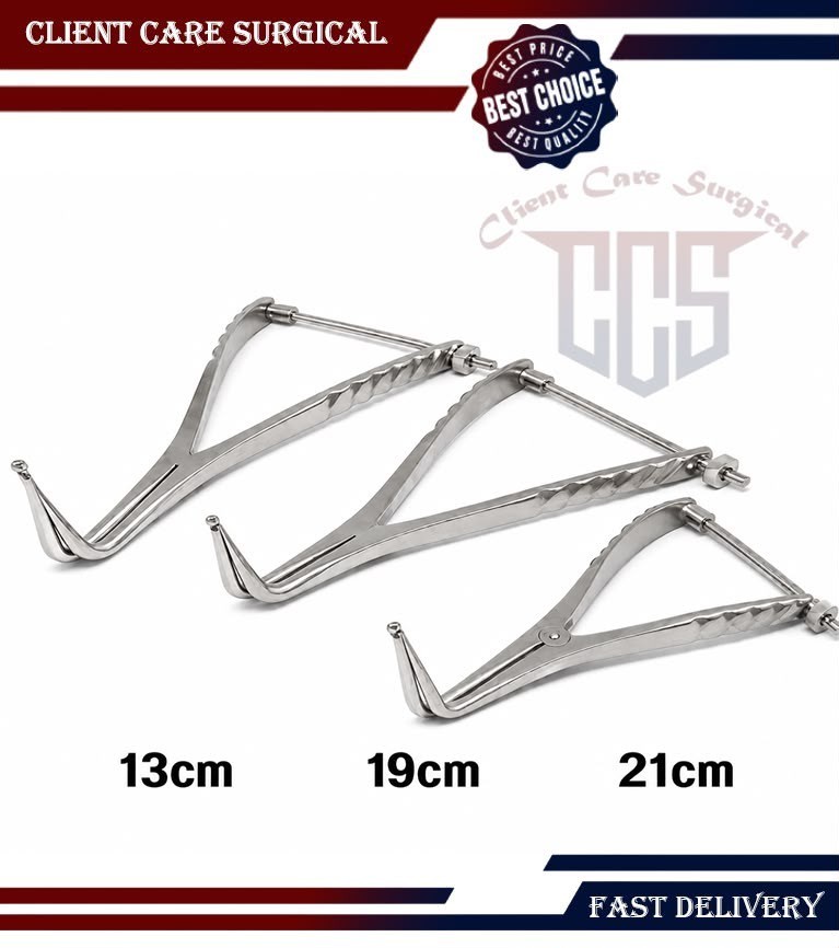 Set of 3 Stifle Distractor with Spinlock 13cm, 19cm, 21cm Orthopedic Instruments