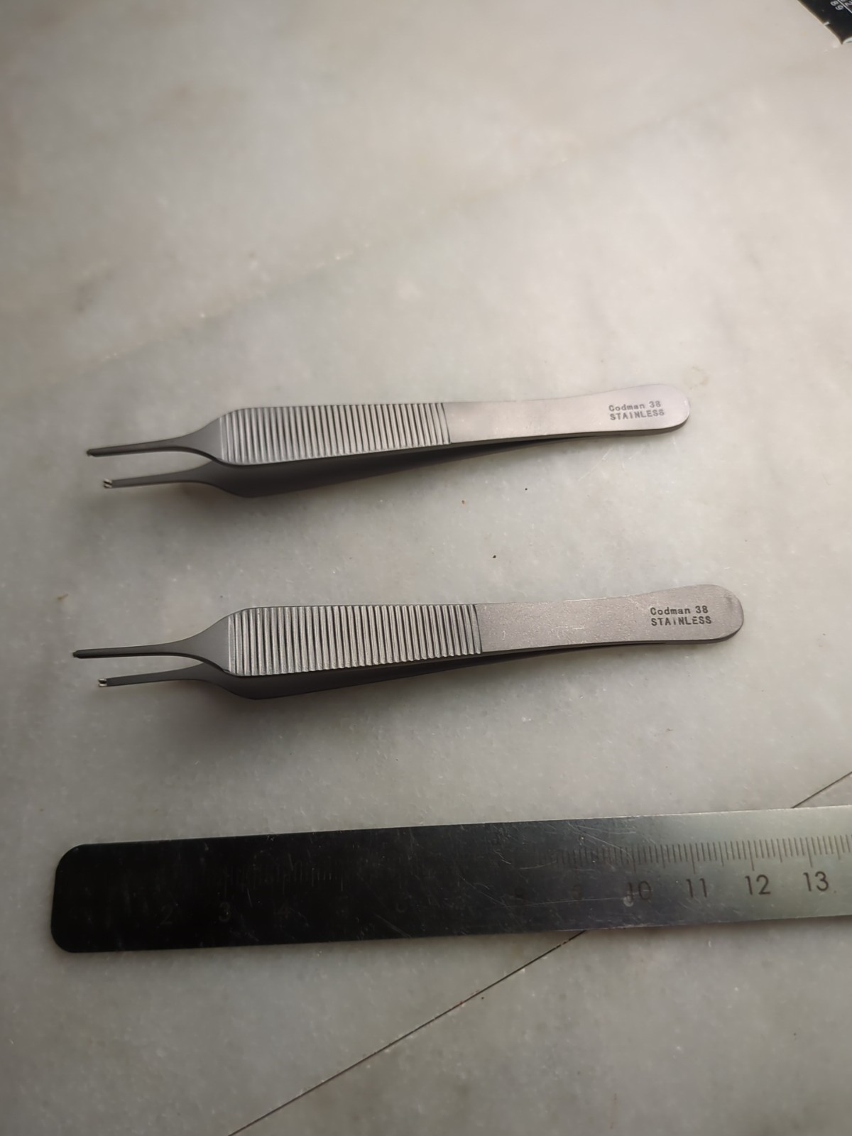 Lot Of 2 Codman Adson tissue forceps