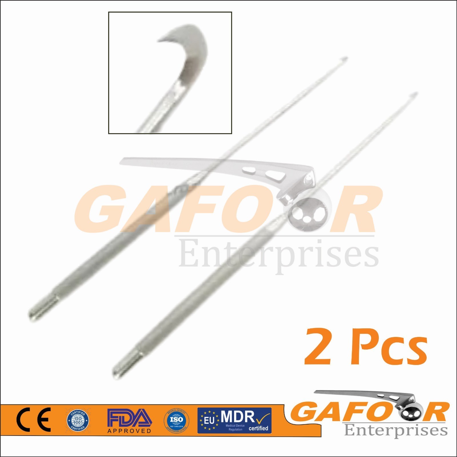 5 mm New 2 Pcs Arthroscopy Hook Knife Arthroscopic instruments