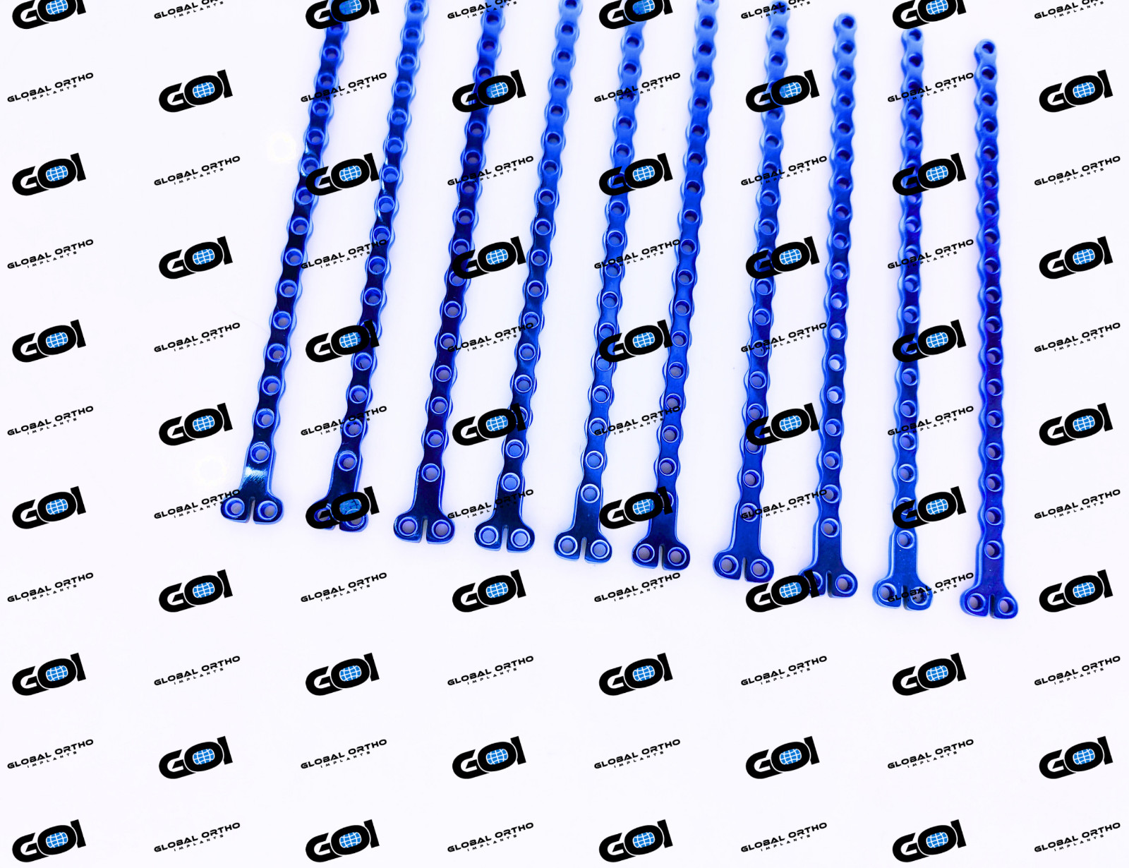 10 Pc Titanium Advance Locking Plate T-Type 2.7mm Dia 18 Hole Veterinary kit Ti