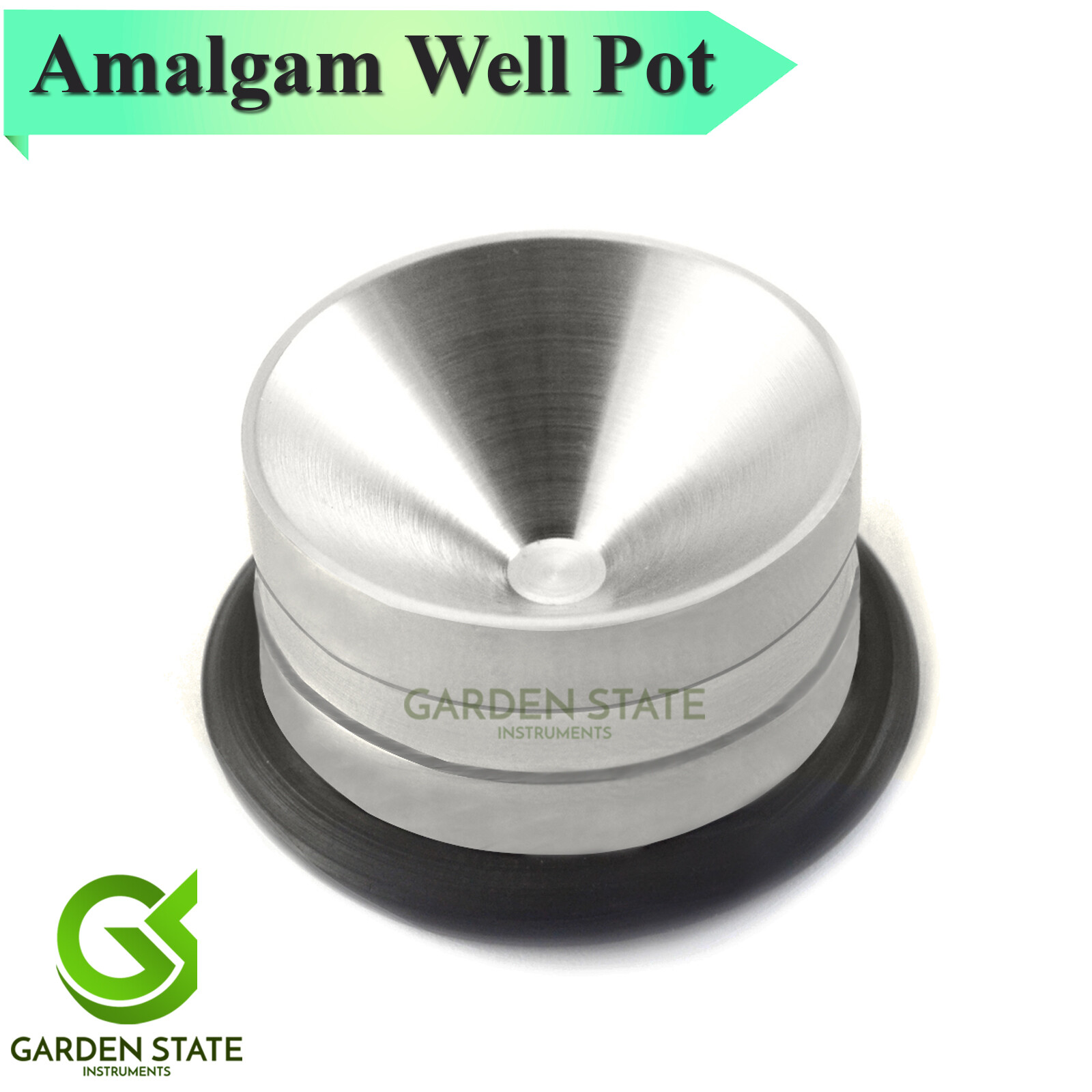 DENTAL AMALGAM WELL POT BONE GRAFTING MIXING STAINLESS STEEL/RUBBER