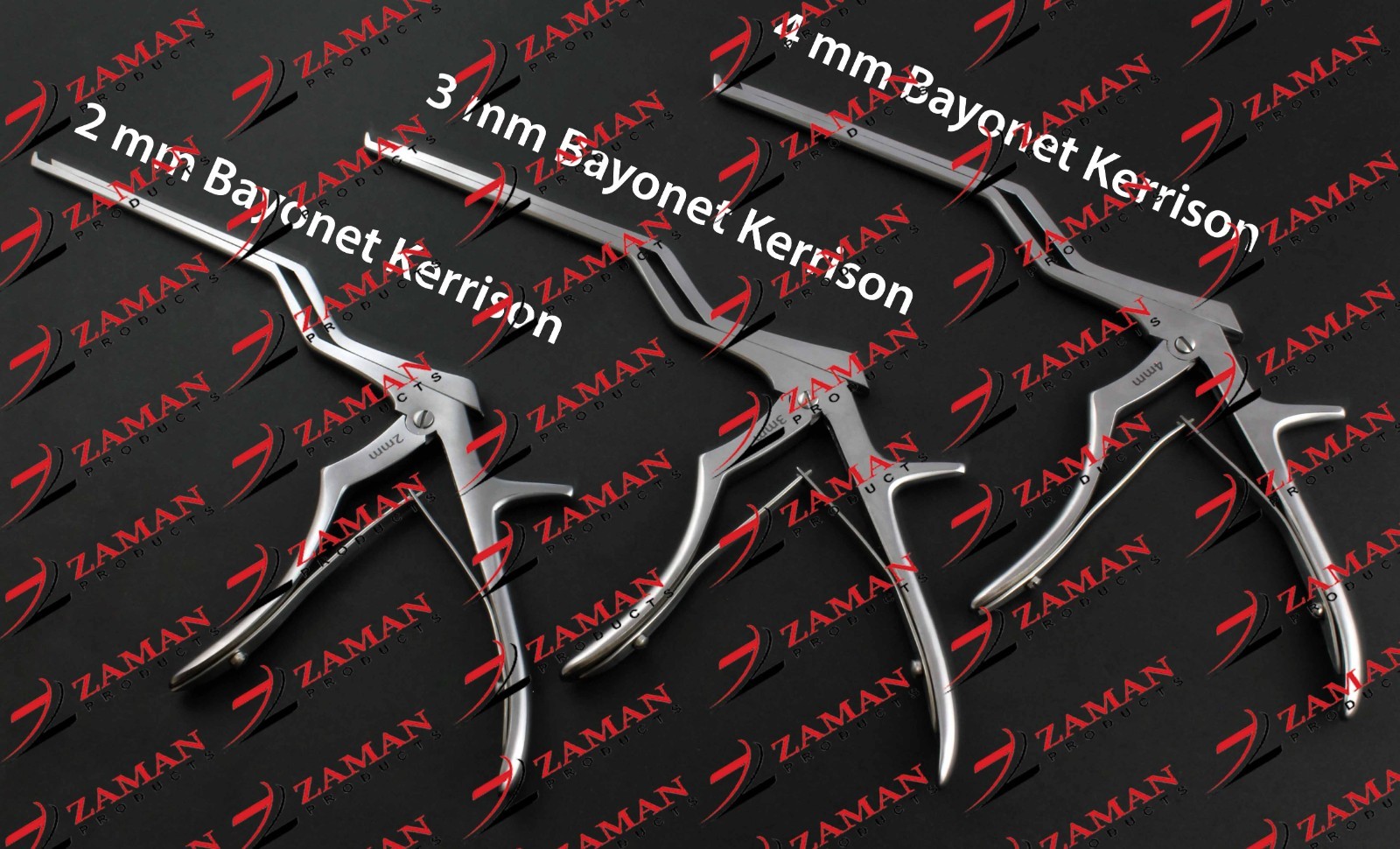 Spurling Kerrison Bayonet Rongeur 45 Degree 2mm,3mm,4mm up 9” By Zaman Products