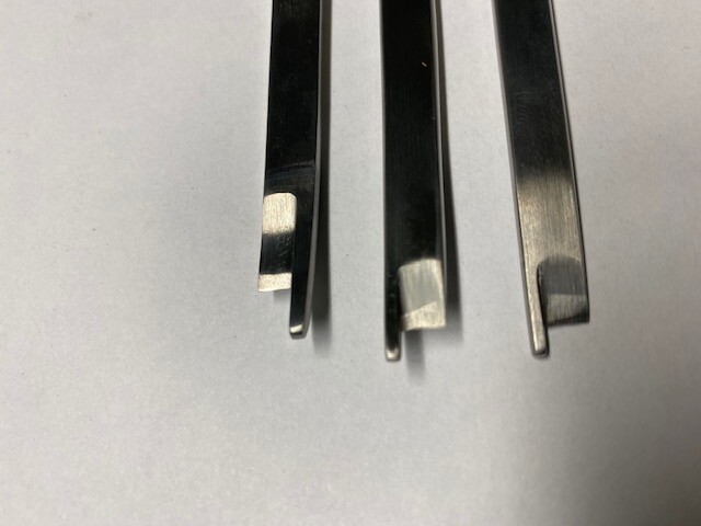 3 Pcs NEIVERT Anderson Osteotome 8″ with Single Guard (Straight, Left, Right )