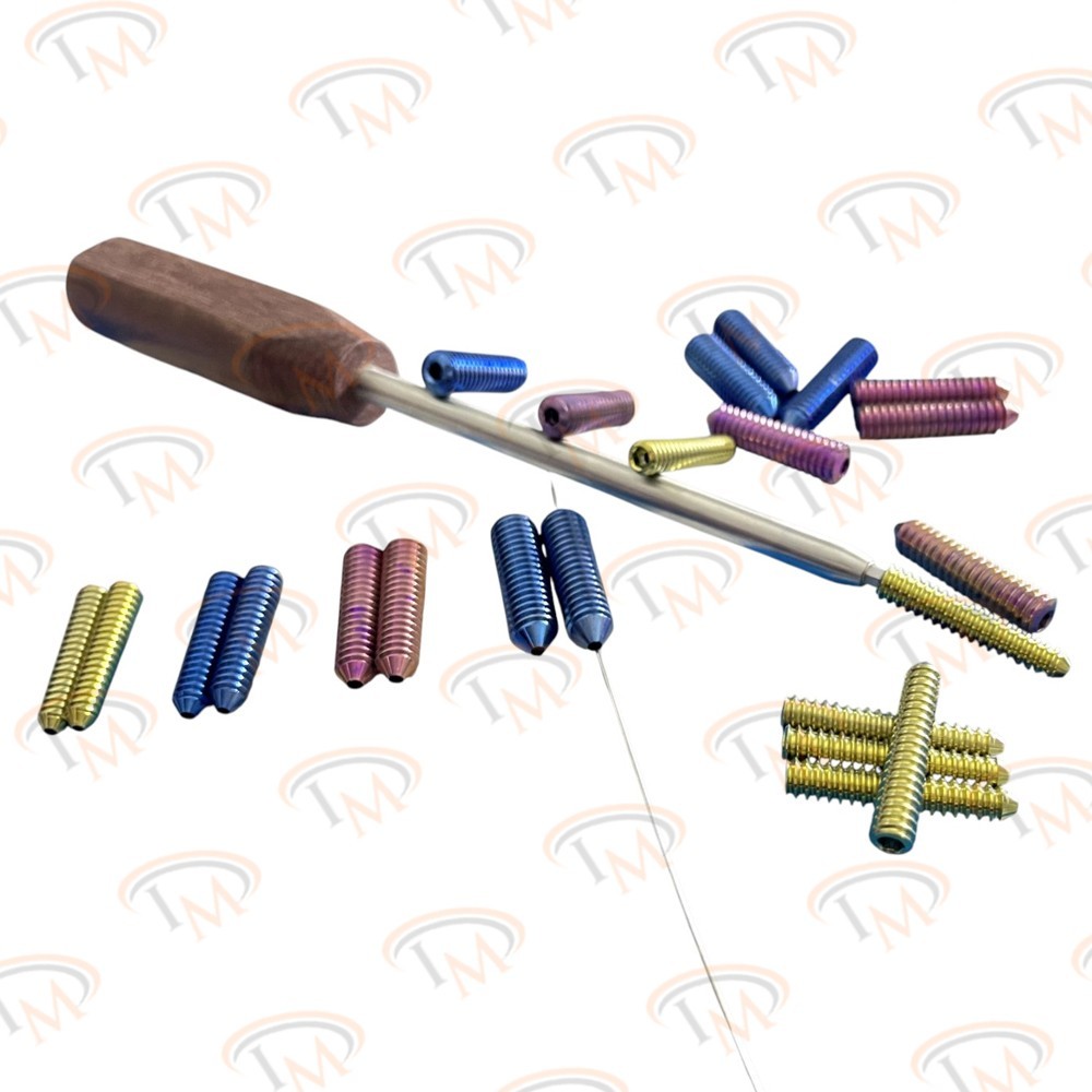 ACL (Interference) Screws Dia:7mm,8mm,9mm & 10mm (Length 20 to 35mm), 49Pc TT G5