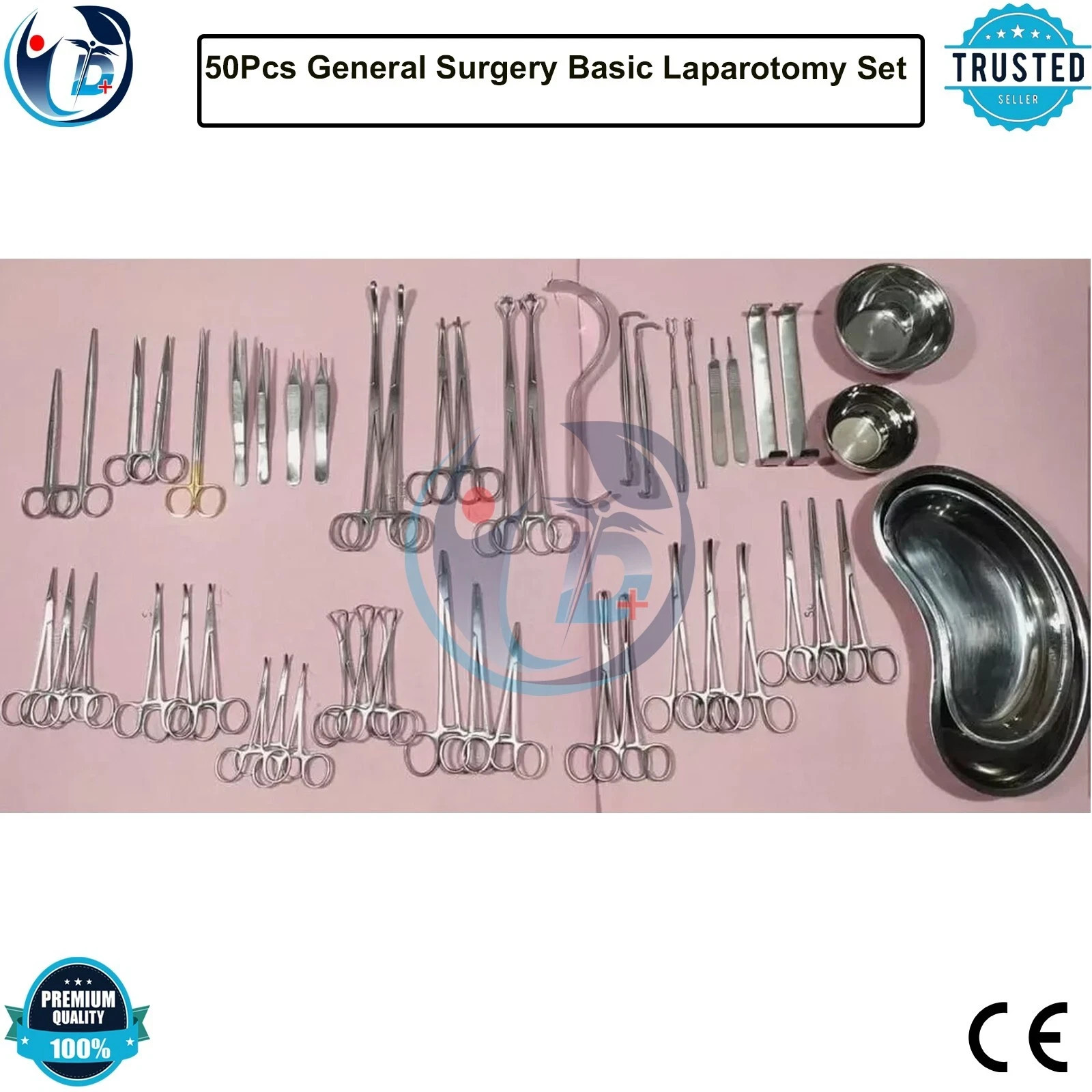 50Pcs General Surgery Basic Laparotomy Surgical Instruments Set