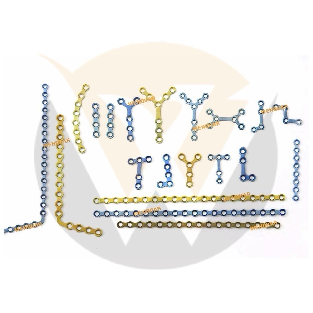 20 Pcs Different Titanium Maxillofacial Plates 1.5mm & 2.0mm