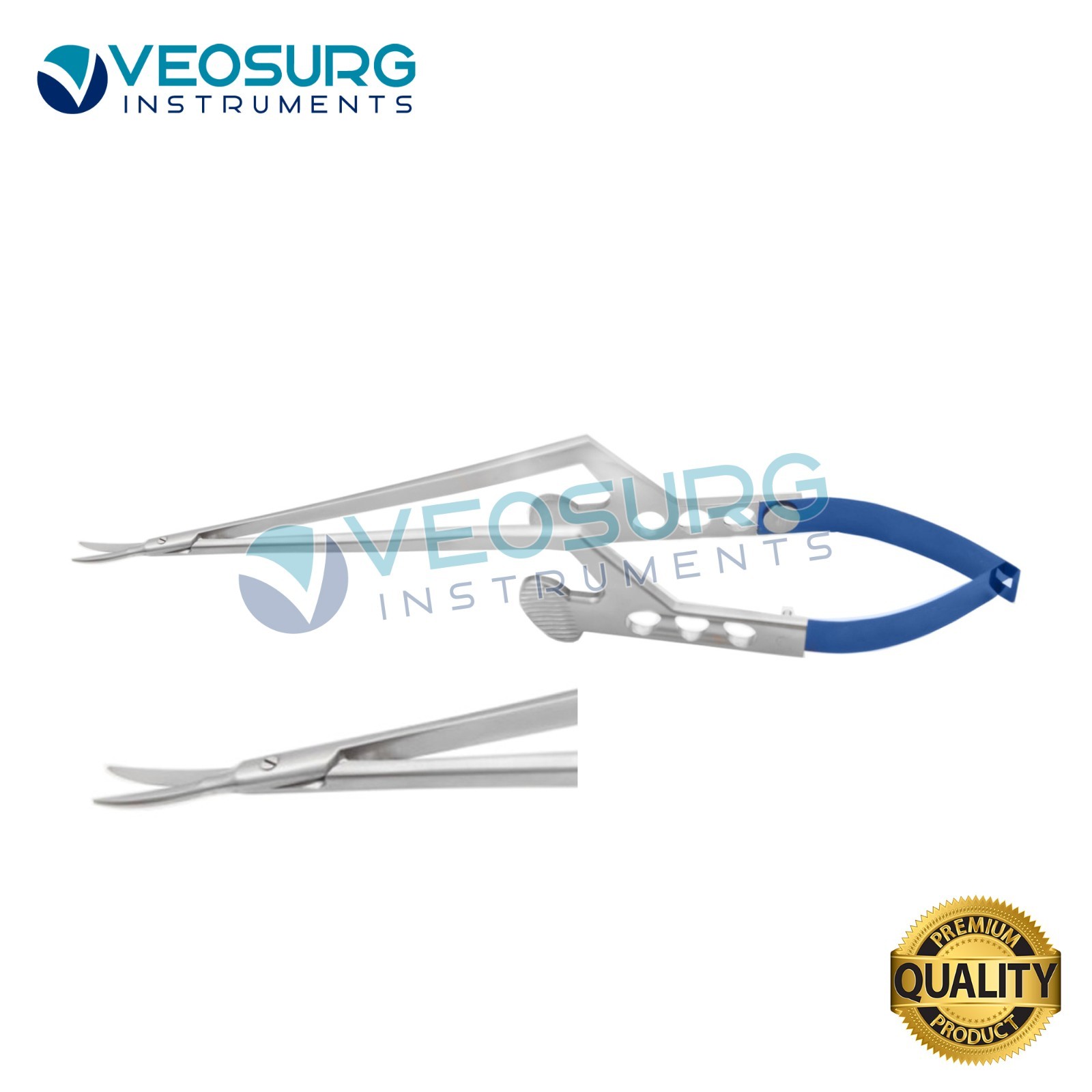 Kamiyama Micro Scissor Neurosurgery Bayonet Handle A+ German Quality