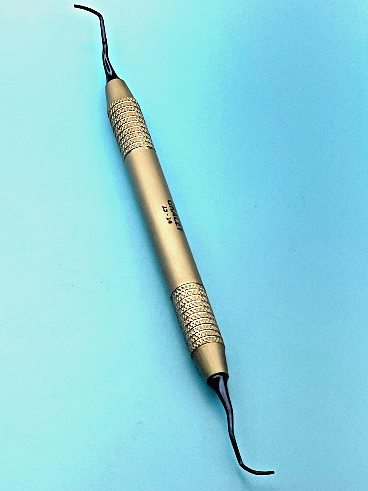 Set of 3 Gracey Dental Curettes GR 13-14, Titanium Blue Coated Tips