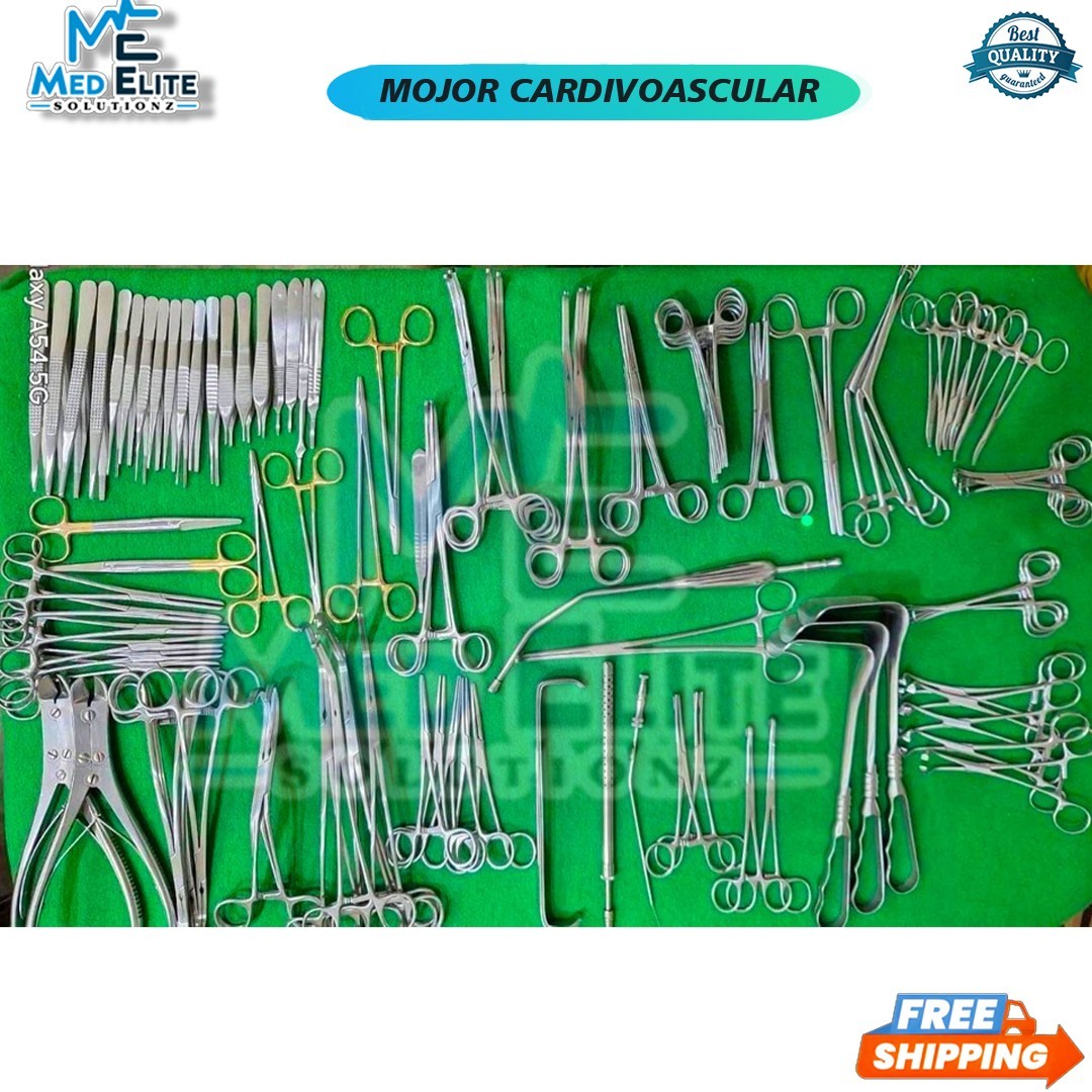 Major Cardiovascular Thoractomy Vascular 106 pcs Set Open Heart Instruments
