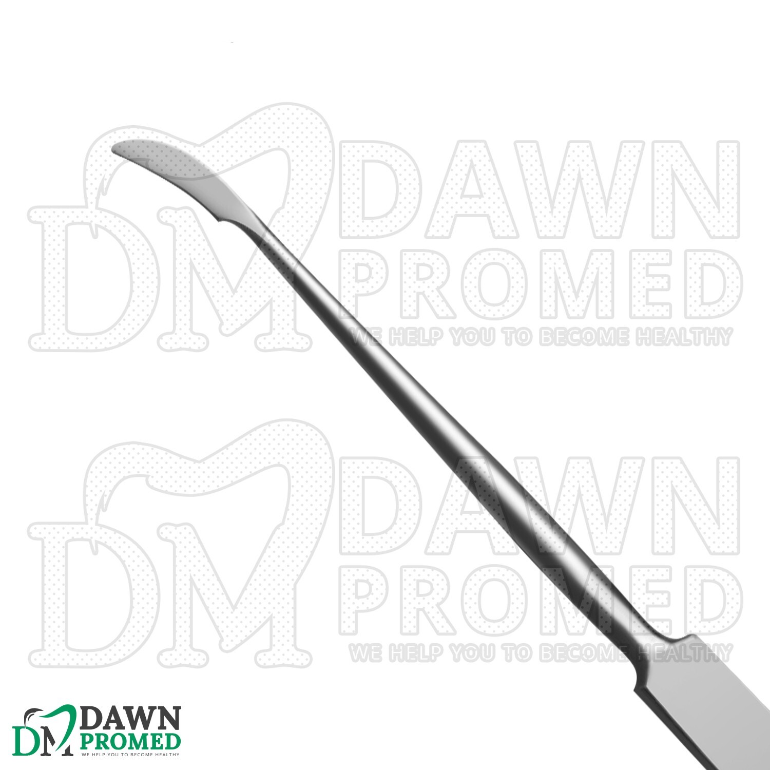 Sinus Sickle Tool 7.5″ Curved 10mm Blunt Blade Flat Handle Rhinology Instruments