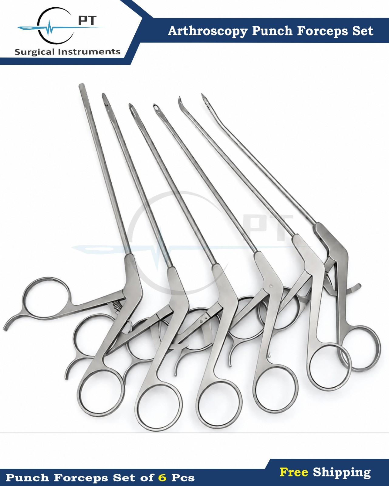 Arthroscopy Punch Forceps Set of 6 Pcs Premium Orthopedic Surgical Instruments