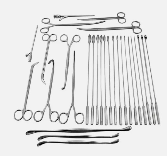 General Surgery Cholecystectomy Surgical Instrument Set of 25 Pieces
