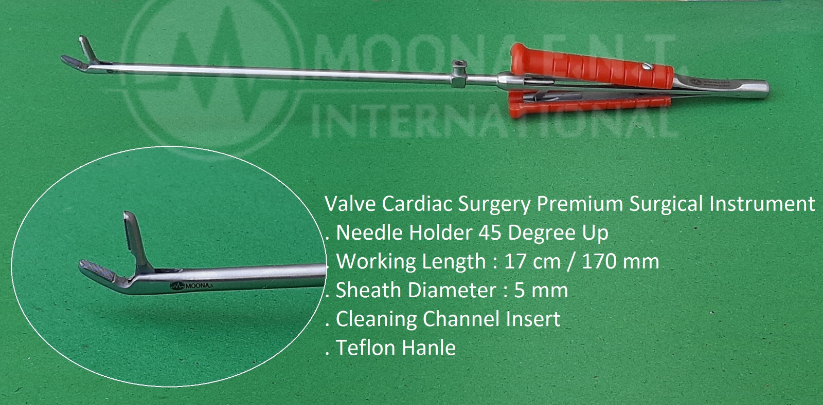 Valve Cardiac surgery Needle Holder 45° Up, Premium Quality Surgical Instruments