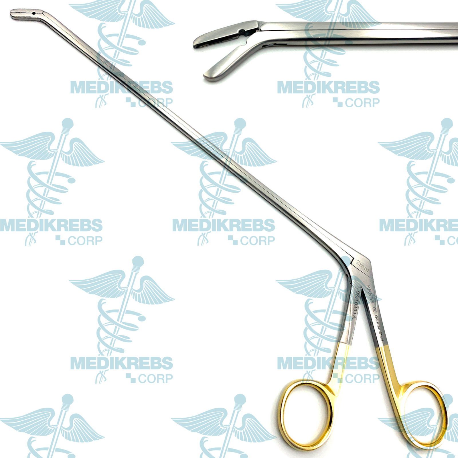 Caspar Intervertebral Disc Rongeur 2 mm x 22cm Down Cushing O.R Grade German Stl