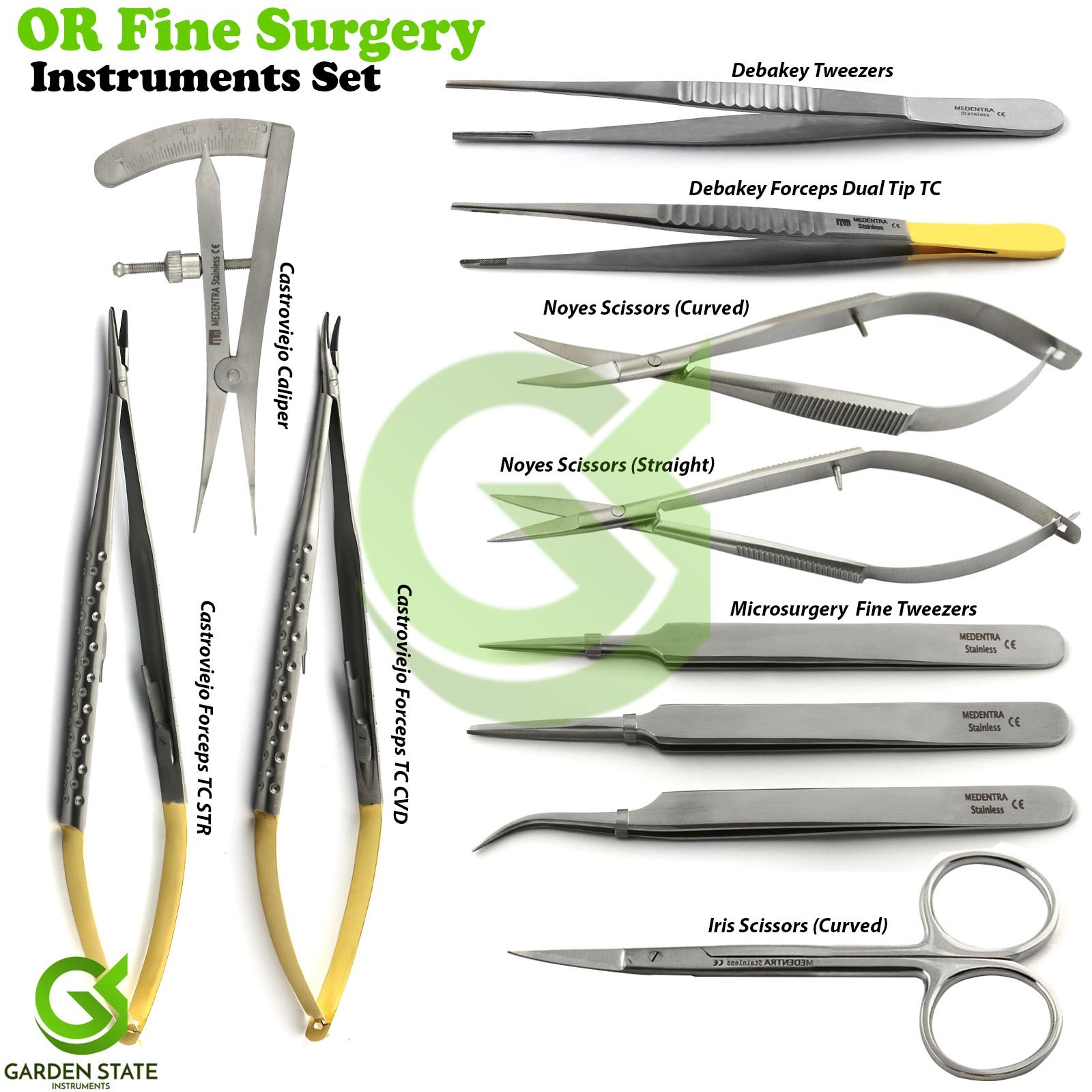 OR Fine Surgery Set Hand Microsurgery Plastic Surgery Surgical Instruments