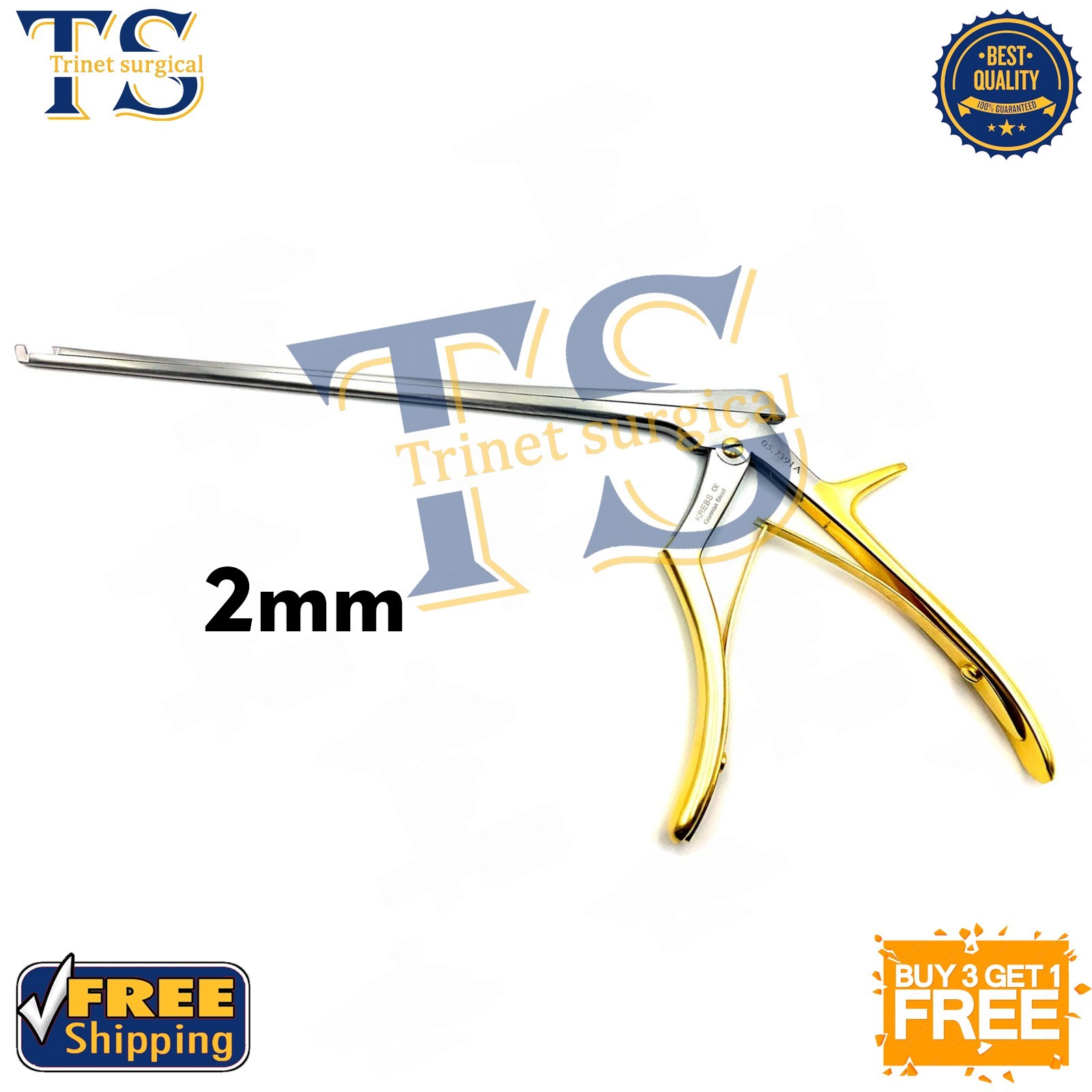 Kerrison Punch Rongeur 40 Degree Forward Up Cutting 2mm x 22 cm OR Grade Steel