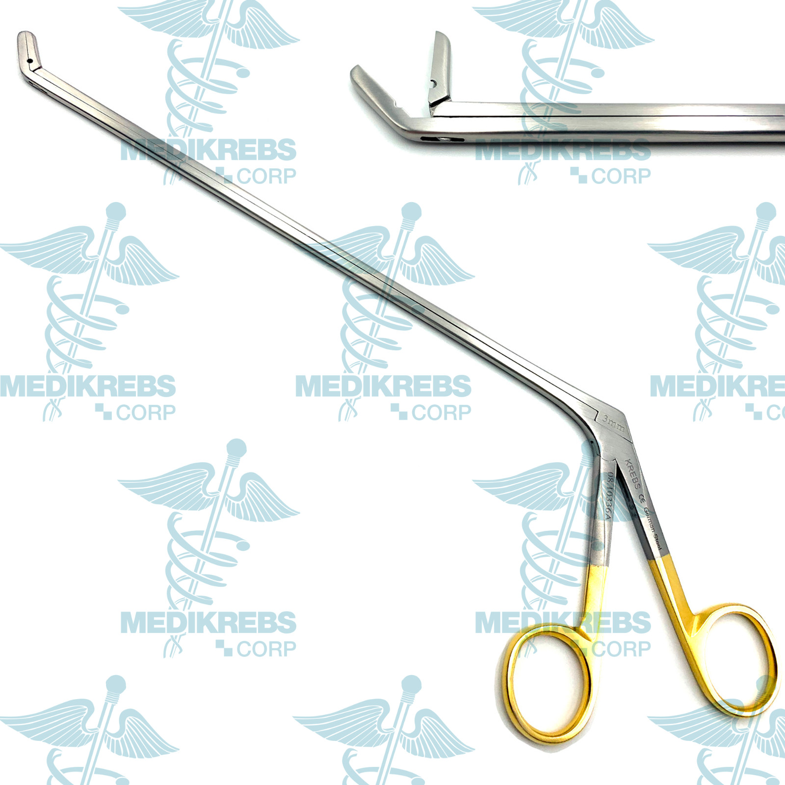Caspar Intervertebral Disc Rongeur 3 mm x 22 cm Up Cushing OR Grade German Steel