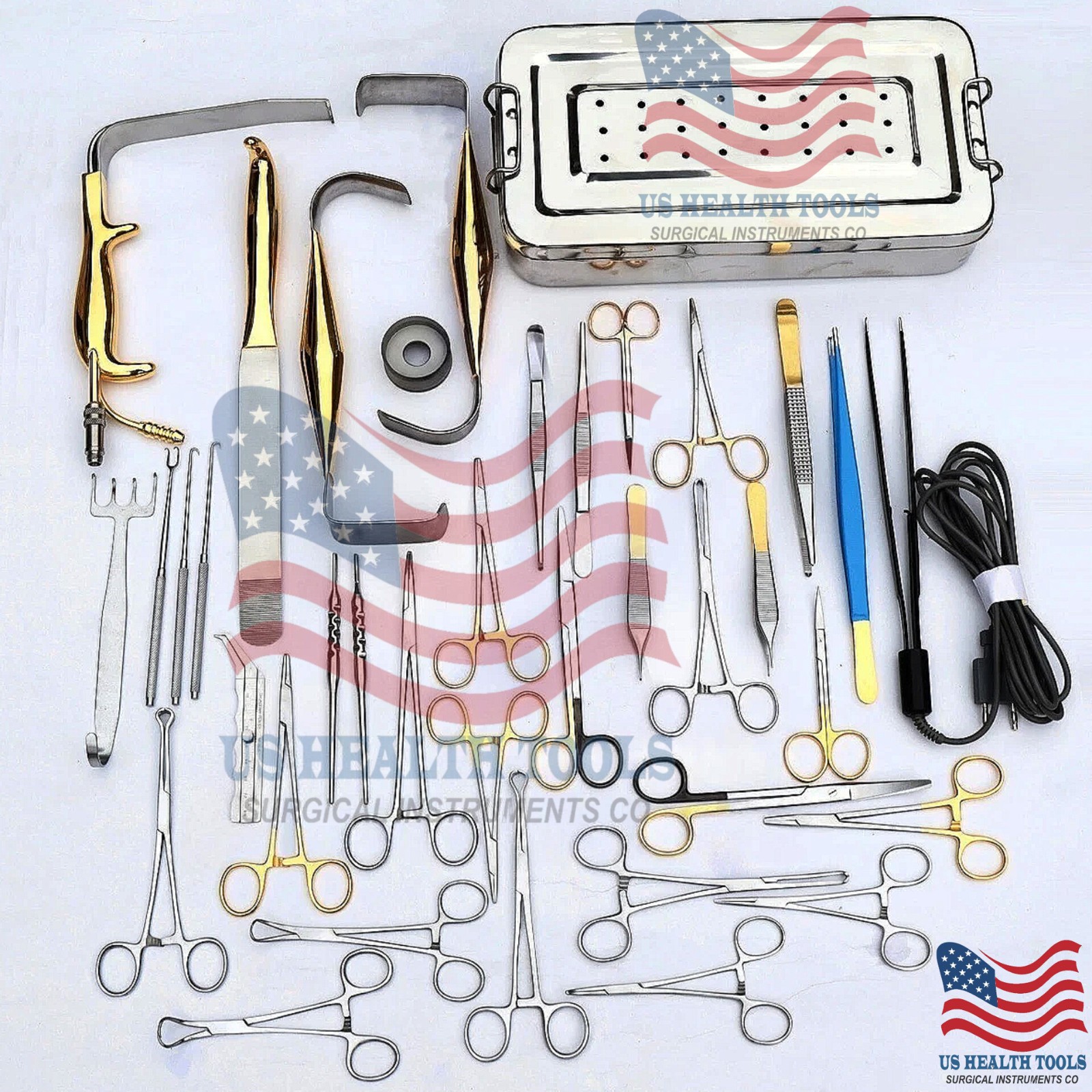 Tebbetts Breast Surgery Instruments Set of 38 PCs, Breast Augmentation Set
