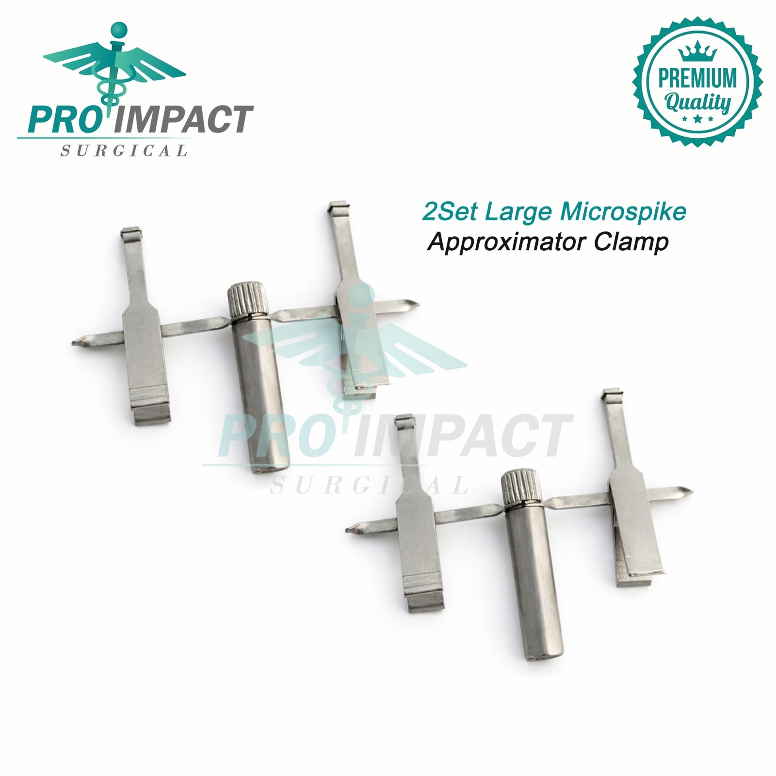 Microspike Approximator Clamp Vasovasotomy Large Size High Quality Urology