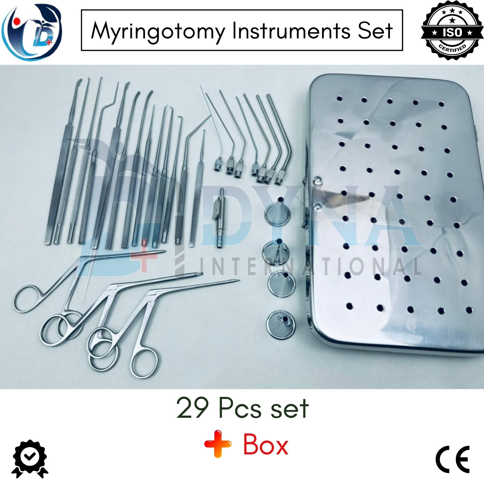 Shea Ear Operation Myringotomy Instruments Set 29 Pcs Myringoplasty Surgical ENT