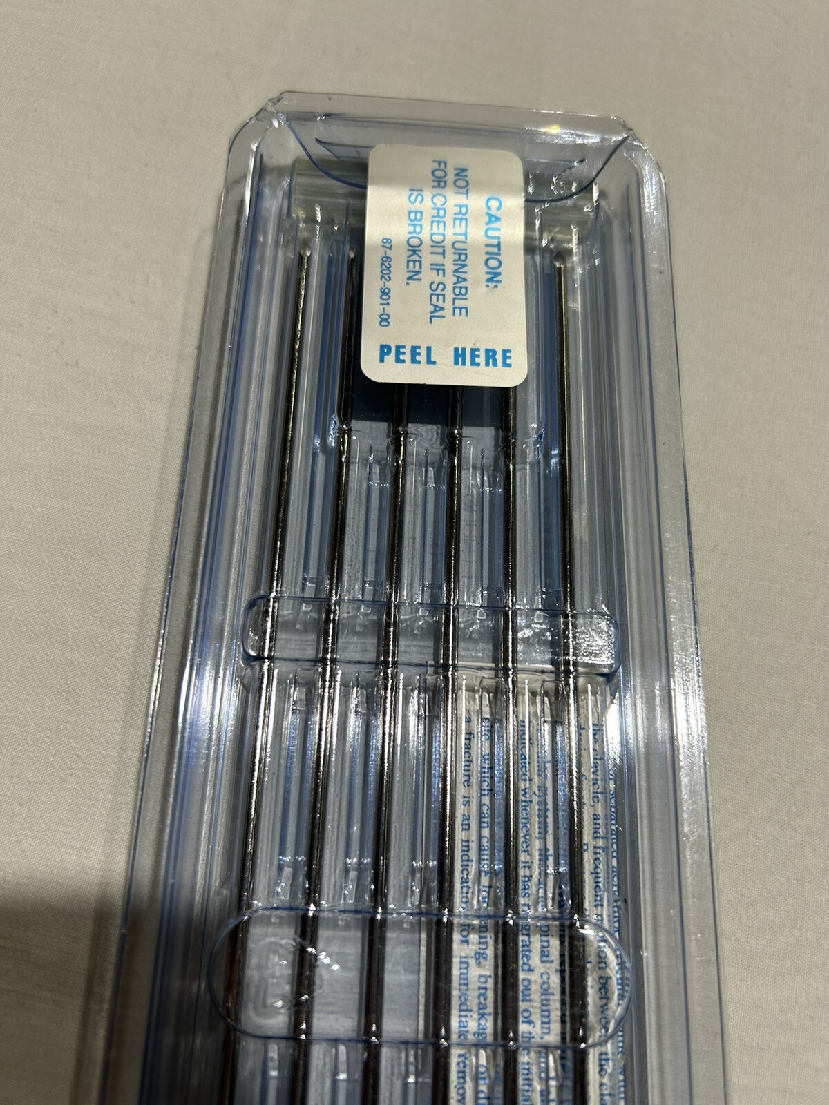 Zimmer Threaded Steinmann Pins 7/64″ x 9″ 187-03-19/ Box of 6 Pin.